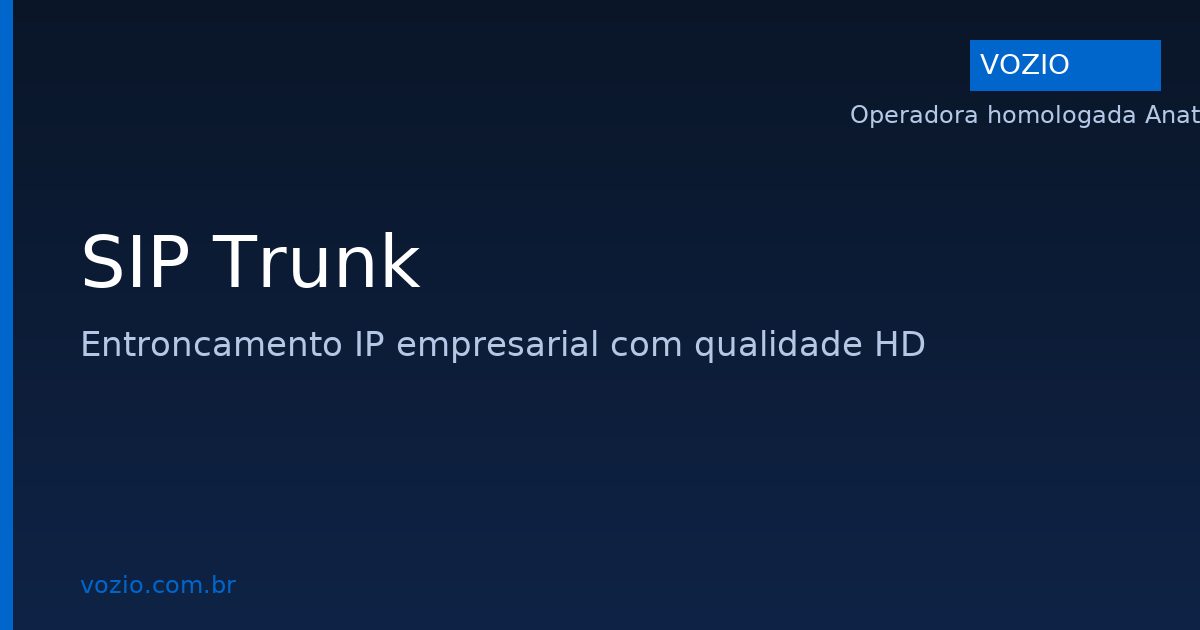 SIP Trunk para Empresas — Telefonia IP Ilimitada | Vozio
